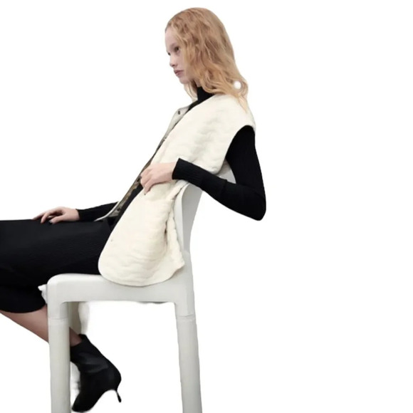 ZARA | Ecru | PADDED VEST - Picture 8 of 11